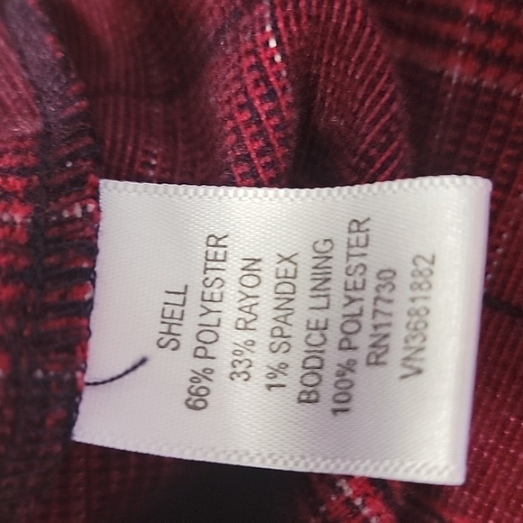 GO International Size 5 Tiny Cap Sleeve, Belted, Cowl Neck, Plaid Dress, EUC - Picture 14 of 15